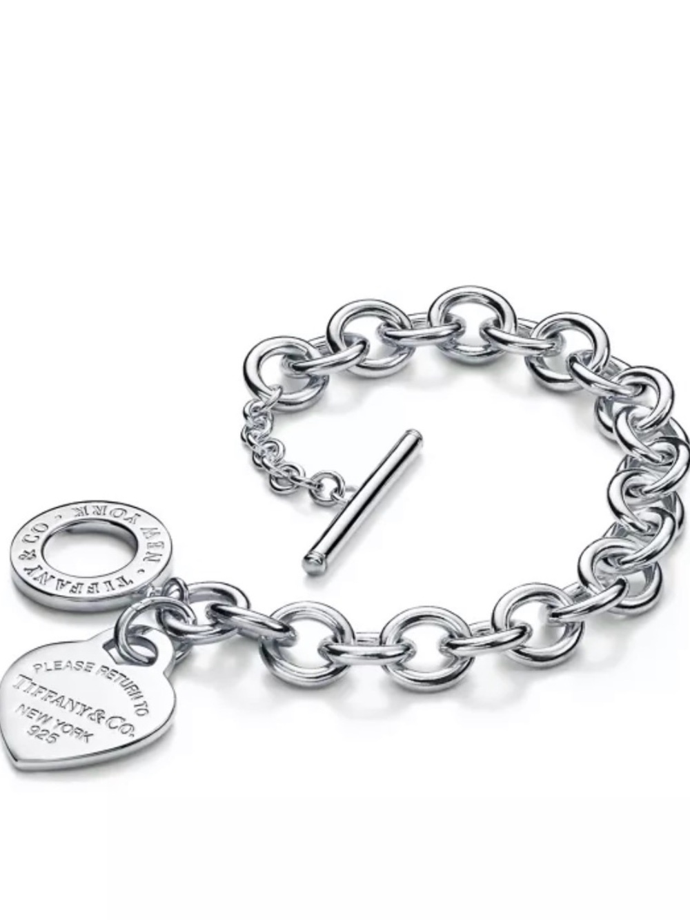 Tiffany & Co. Sterling Silver Heart Tag Toggle Bracelet